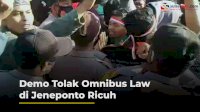 VIDEO: Demo Tolak Omnibus Law di Jeneponto Ricuh