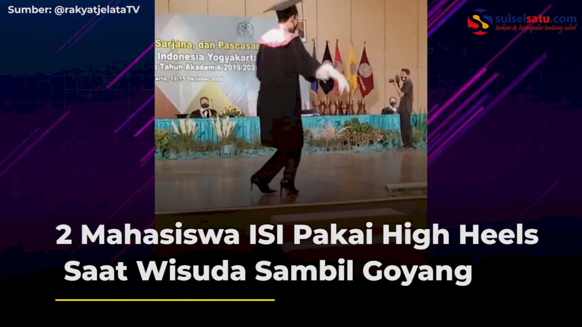 Sambil Joget, 2 Mahasiswa ISI Pakai High Heels Saat Wisuda
