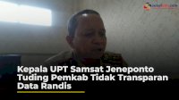 VIDEO: Kepala UPT Samsat Jeneponto Tuding Pemkab Tidak Transparan Data Randis