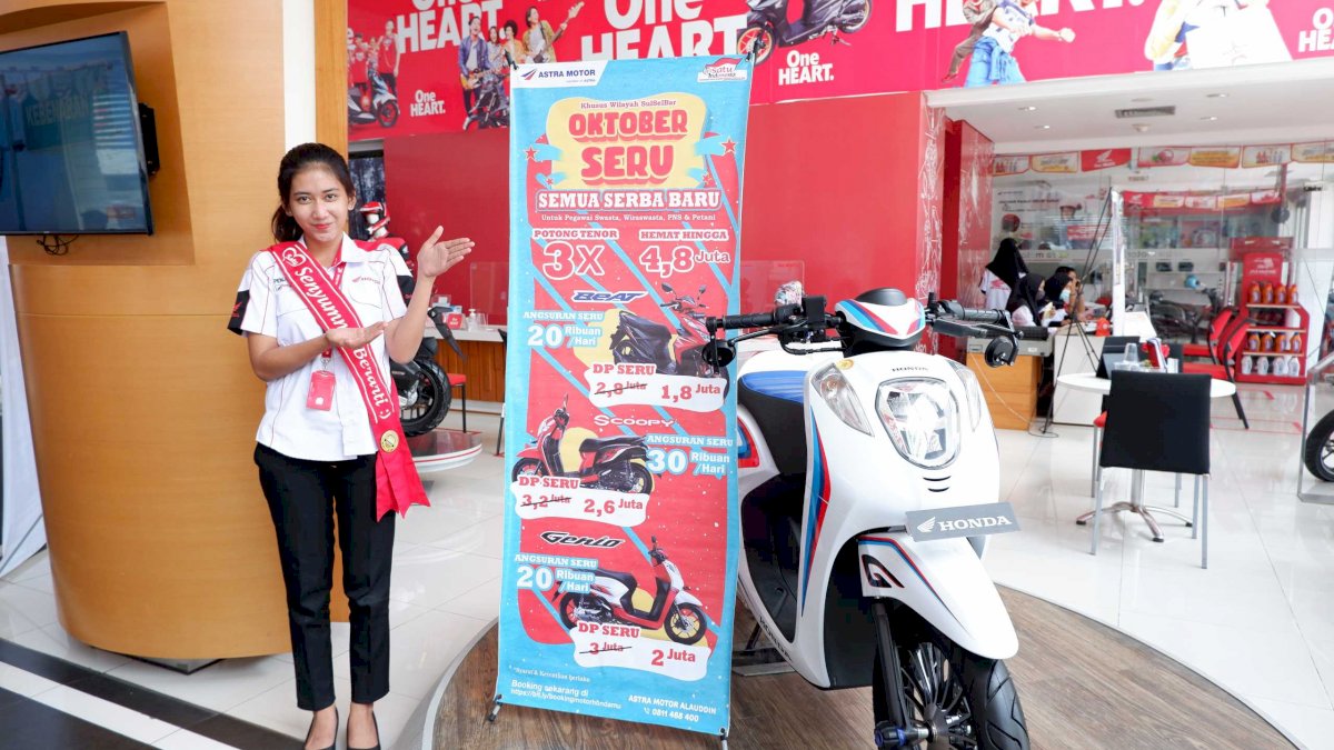 Beli Motor Honda di Bulan Oktober 2020, Asmo Sulsel Beri Promo Potongan DP dan Tenor