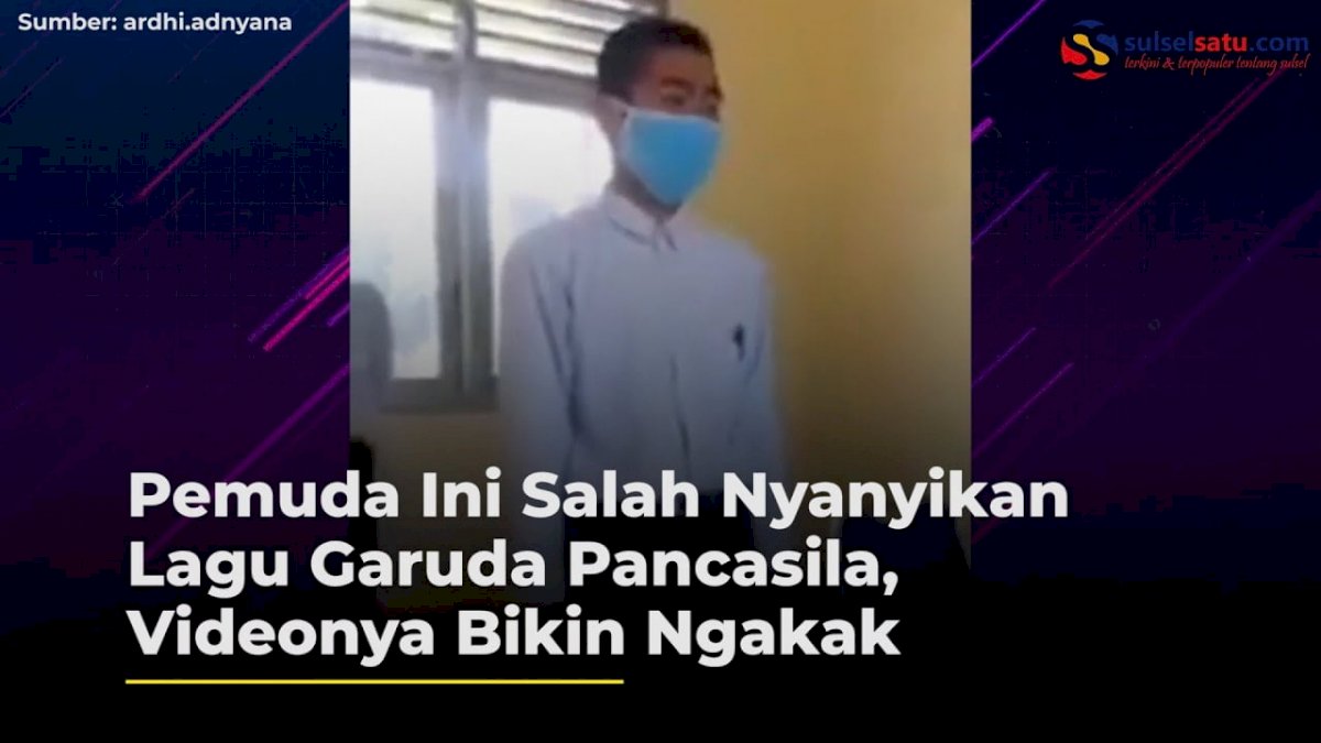 VIDEO: Pemuda Ini Salah Nyanyikan Lagu Garuda Pancasila, Videonya Bikin Ngakak