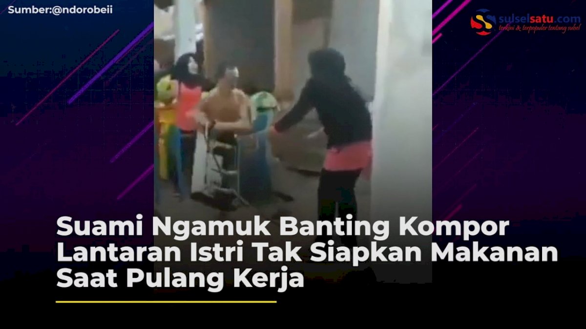VIDEO: Suami Ngamuk Banting Kompor Lantaran Istri Tak Siapkan Makanan