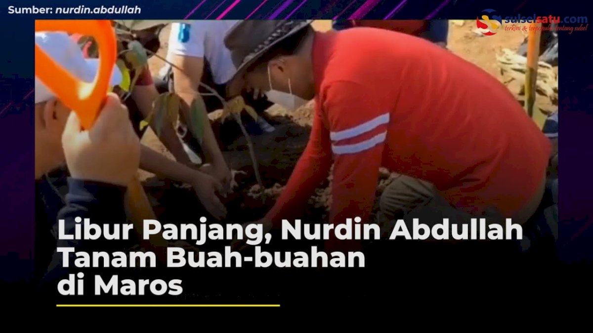 VIDEO: Libur Panjang, Nurdin Abdullah Tanam Bibit Buah-buahan di Maros