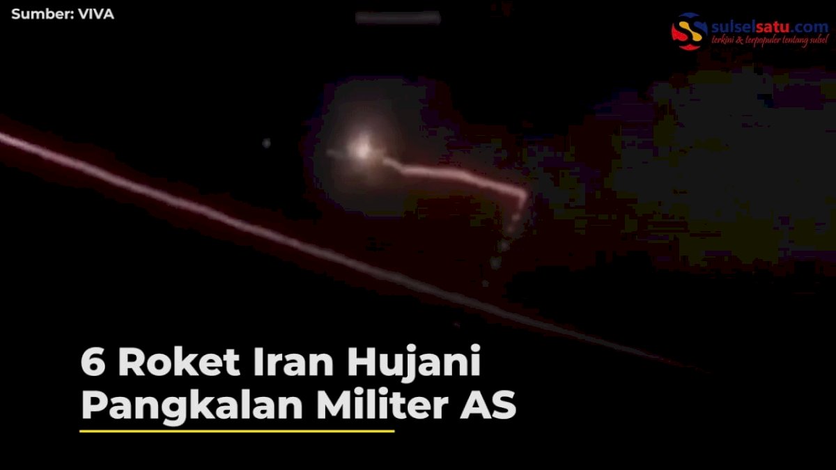 VIDEO: 6 Roket Iran Hujani Pangkalan Militer AS