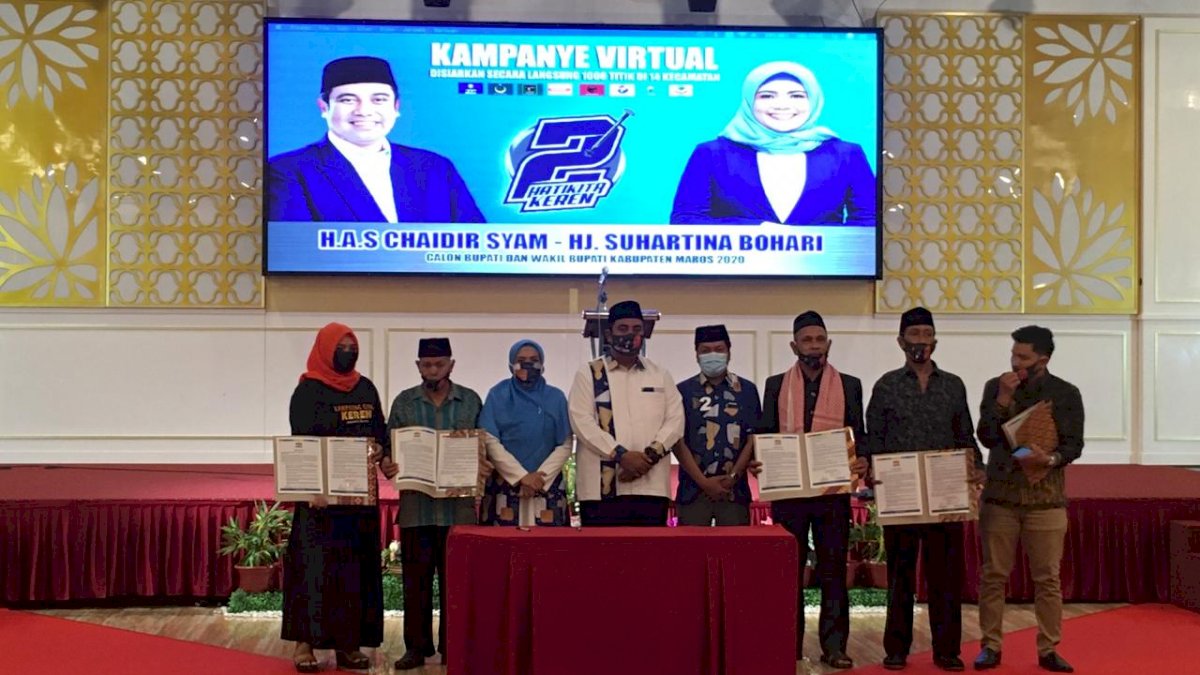 Maros Keren Jadi Paslon Pertama yang Sukses Gelar Kampanye Virtual