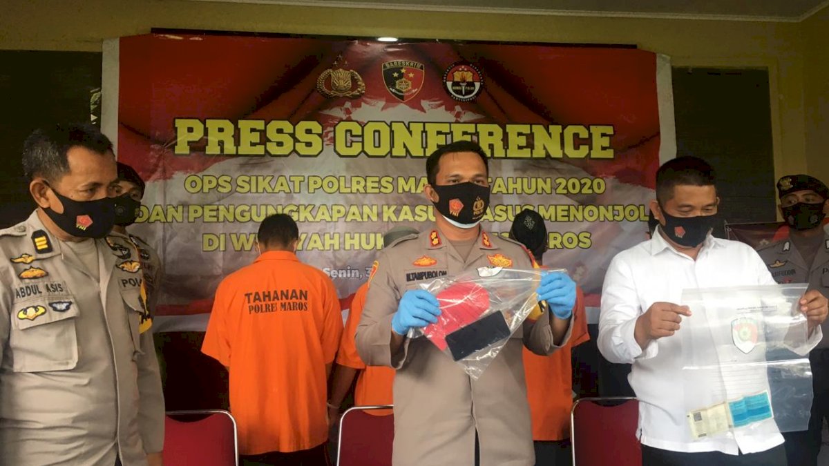 Polres Maros Bekuk Dua Spesialis Pencuri Handphone