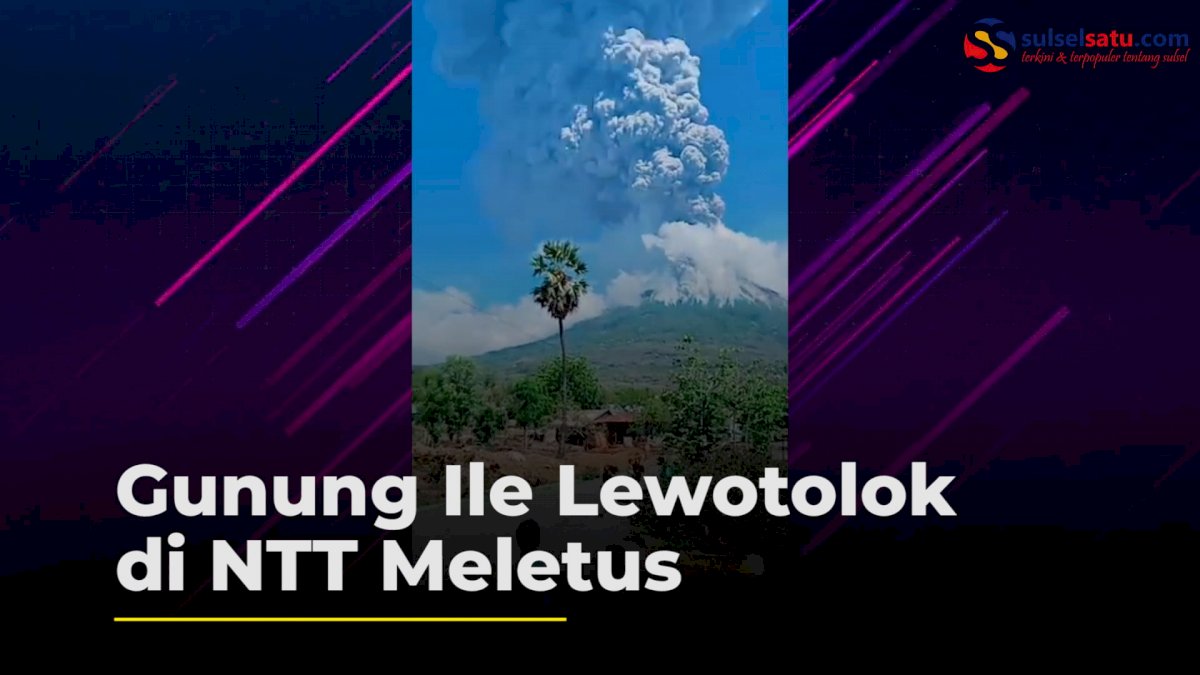 VIDEO: Gunung Ile Lewotolok di NTT Meletus