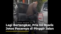 VIDEO: Lagi Bertengkar, Pria Ini Nyaris Jotos Pacarnya di Pinggir Jalan