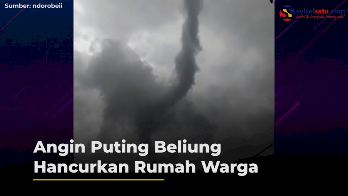 VIDEO: Detik-detik Puting Beliung Hancurkan Rumah Warga