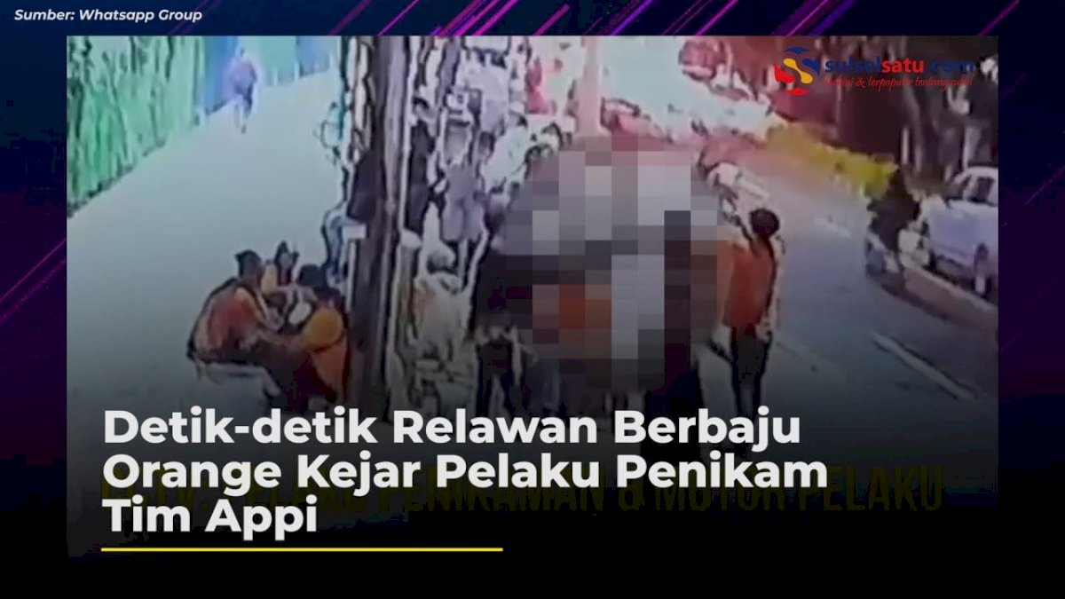 VIDEO: Detik-detik Relawan Berbaju Orange Kejar Pelaku Penikam Tim Appi-Rahman