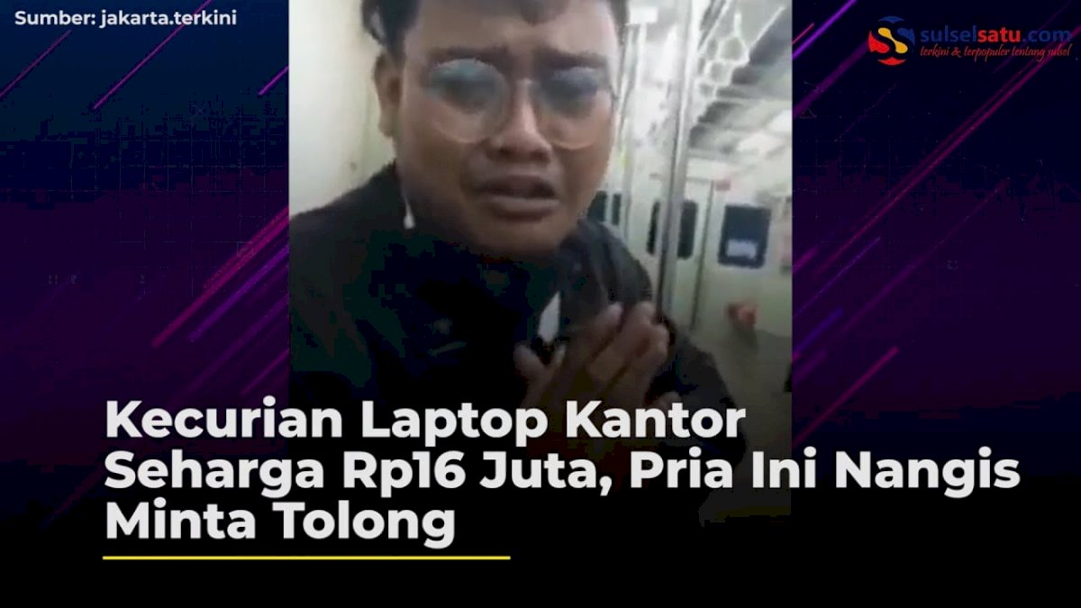 VIDEO: Kecurian Laptop Kantor Seharga Rp16 Juta, Pria Ini Nangis Minta Tolong