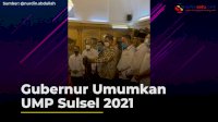 VIDEO: Gubernur Umumkan UMP Sulsel 2021