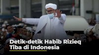 VIDEO: Detik-detik Habib Rizieq Tiba di Indonesia