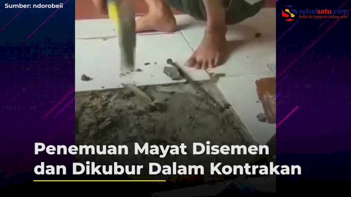 VIDEO: Penemuan Mayat Disemen dan Dikubur Dalam Kontrakan