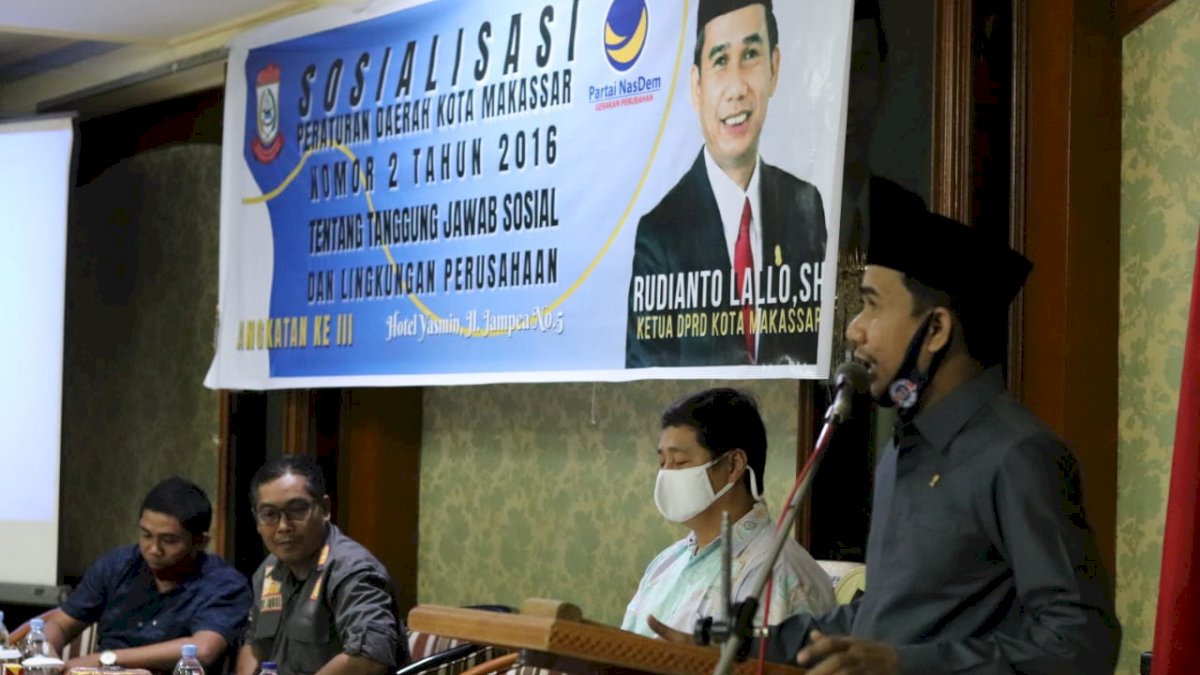 Rudianto Lallo Sosialisasikan Perda Tanggung Jawab Sosial dan Lingkungan Perusahaan