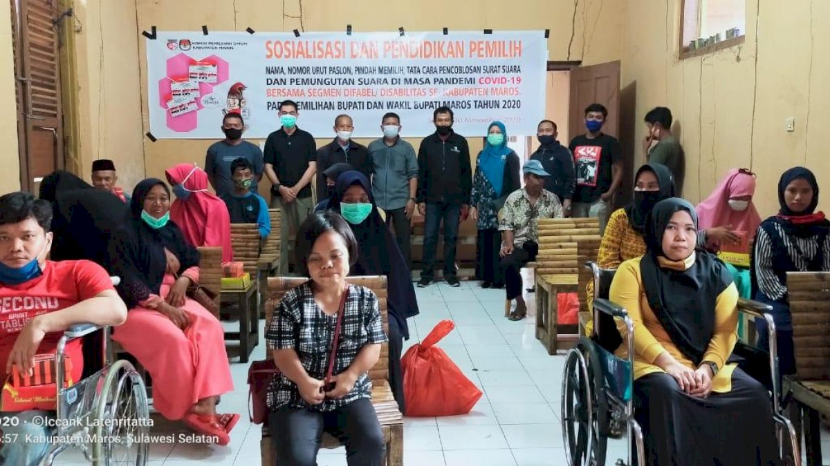 Kelompok Disabilitas Jadi Sasaran Sosialisasi KPU Maros