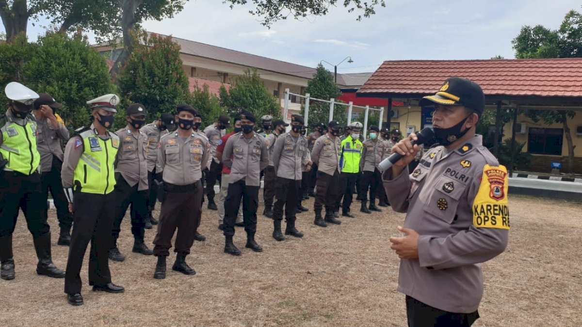 75 Orang Personel Polres Jeneponto BKO Pengamanan Pilkada Gowa