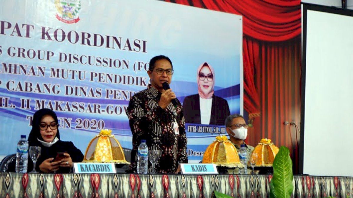 Prof Jufri Buka Rakor FGD Penjaminan Mutu Pendidikan di Cabdis Wil II