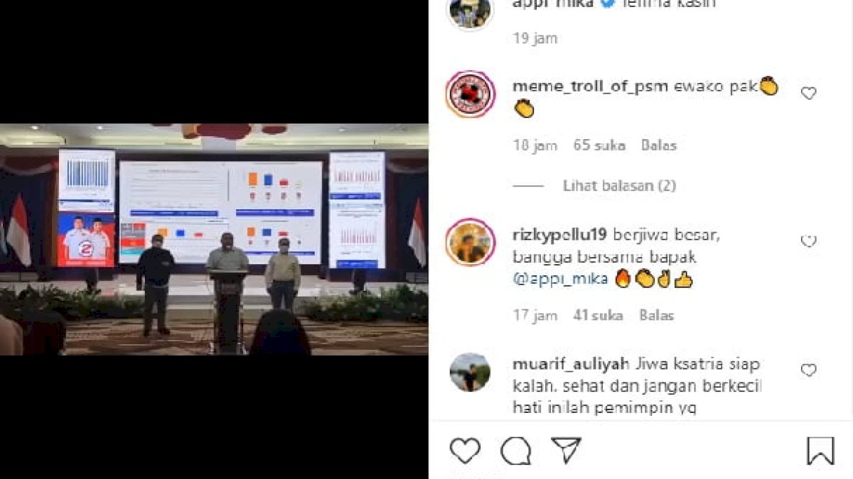 Akui Kemenangan Rival, Appi-Rahman Tuai Pujian