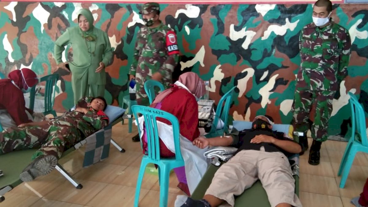 Jelang Hari Juang Kartika TNI, Kodim 1425 Jeneponto Gelar Donor Darah