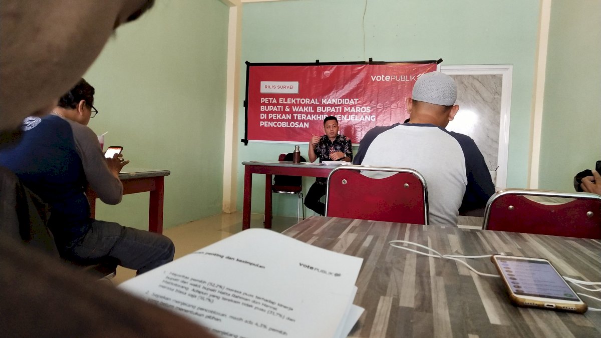 Vote Publik Sebut Pilkada Maros Pertarungan Harmil-Ilham dan Chaidir-Suhartina