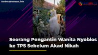 VIDEO: Pengantin Wanita Ini Nyoblos ke TPS Sebelum Akad Nikah