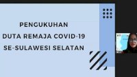 KSR PMI Unhas Kukuhkan Duta Remaja Covid-19 Sulsel