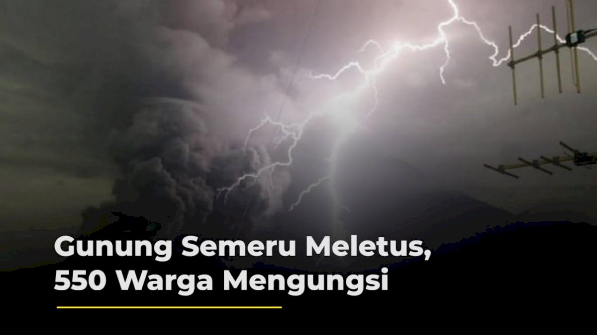VIDEO: Gunung Semeru Meletus, 550 Warga Mengungsi