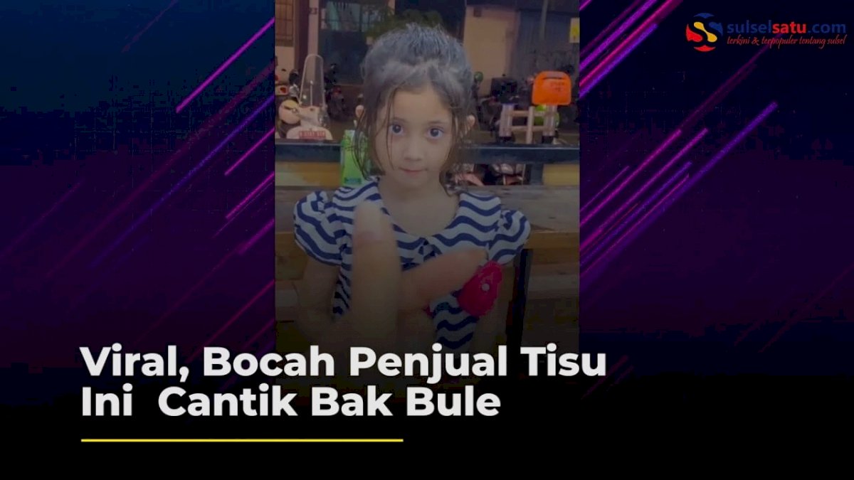 VIDEO: Viral, Bocah Penjual Tisu Ini Cantik Bak Bule