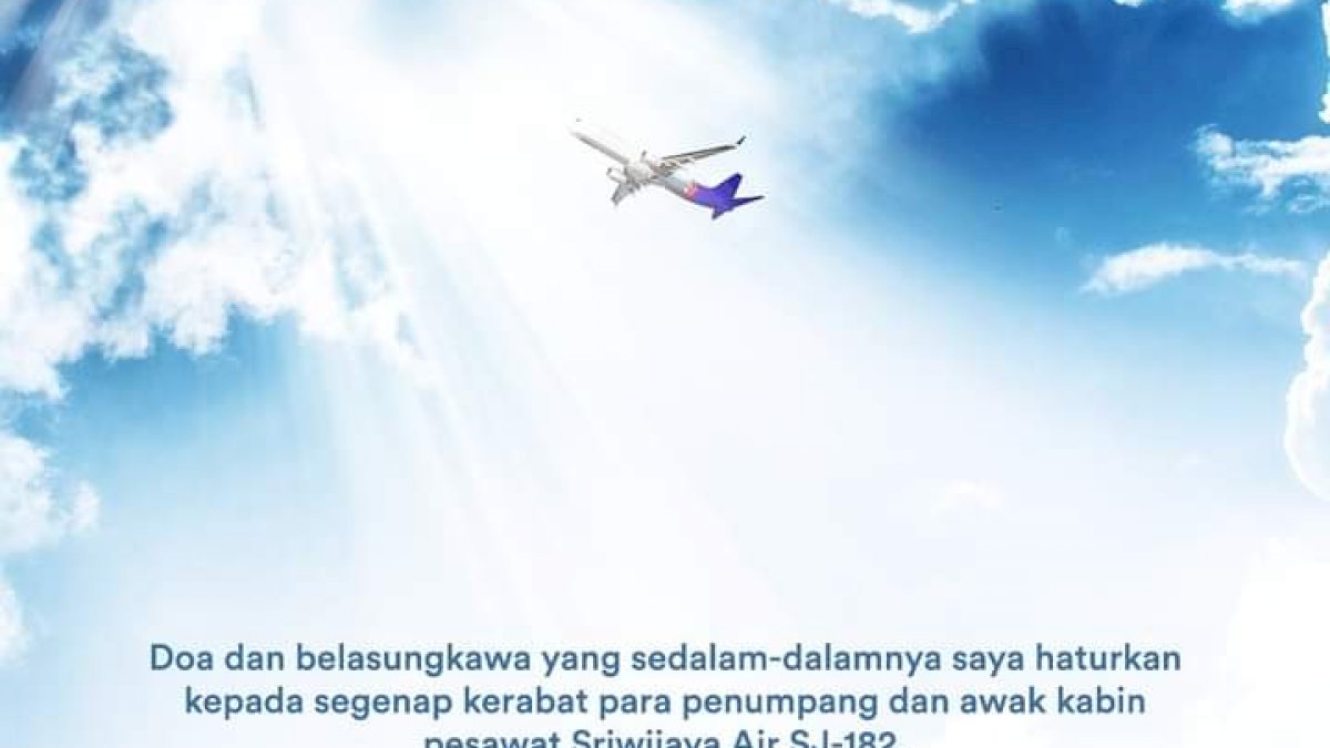 Taufan Pawe Haturkan Doa dan Belasungkawa atas Insiden Sriwijaya Air