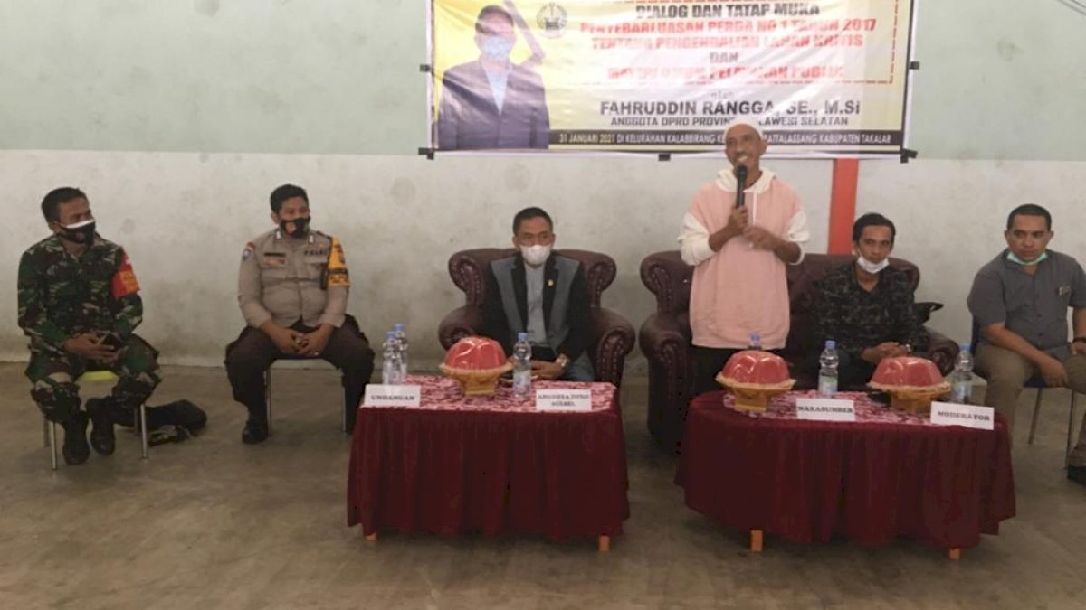 Fahruddin Rangga Bahas Pengendalian Lahan Kritis Saat Sosper di Takalar