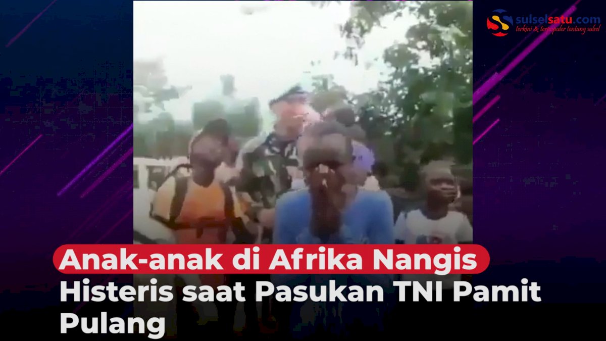 VIDEO: Anak-anak di Afrika Nangis Histeris saat Pasukan TNI Pamit Pulang