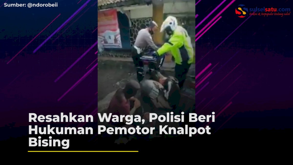 VIDEO: Resahkan Warga, Polisi Beri Hukuman Pemotor Knalpot Bising