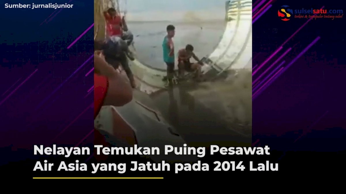 VIDEO: Nelayan Temukan Puing Pesawat Air Asia yang Jatuh pada 2014 Lalu