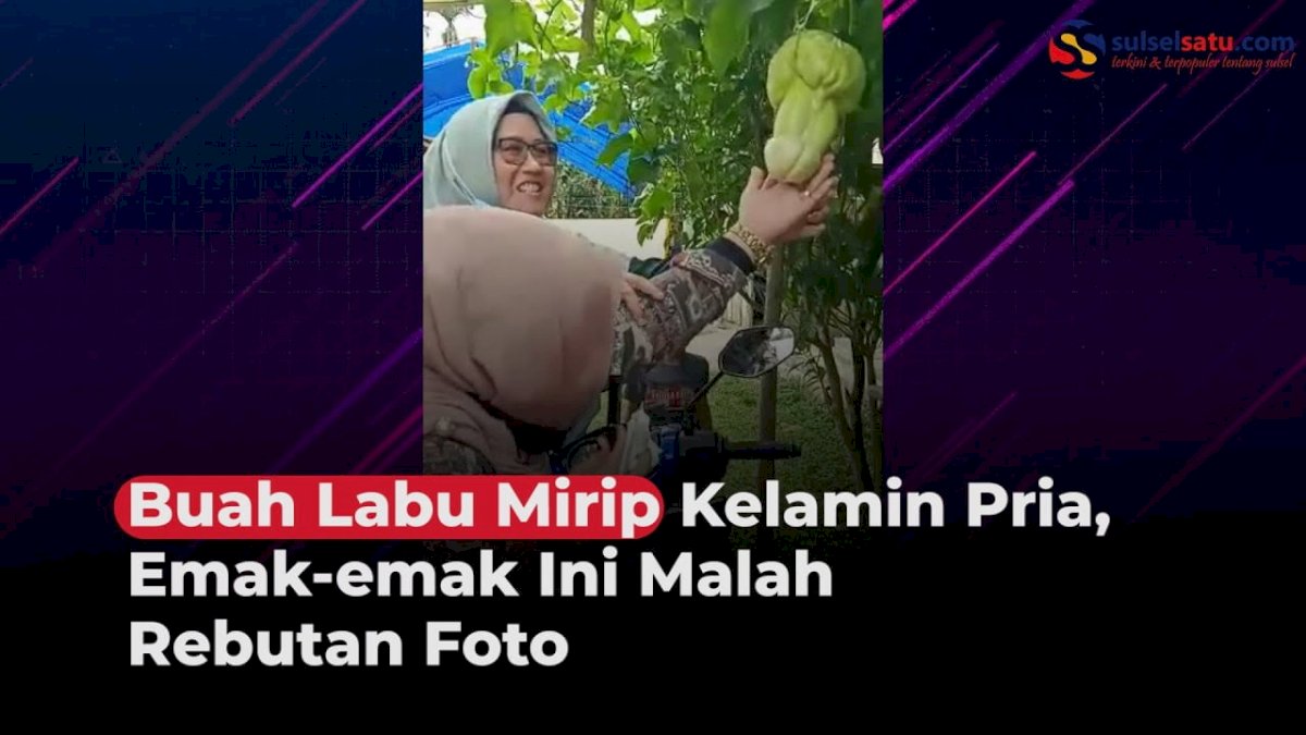 VIDEO: Buah Labu Mirip Kelamin Pria, Emak-emak Ini Malah Rebutan Foto