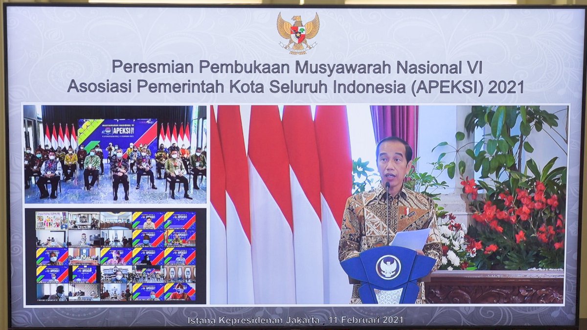 Buka Munas Apeksi, Presiden Minta Pemda Perbanyak Program Padat Karya