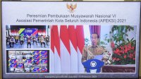 Buka Munas Apeksi, Presiden Minta Pemda Perbanyak Program Padat Karya