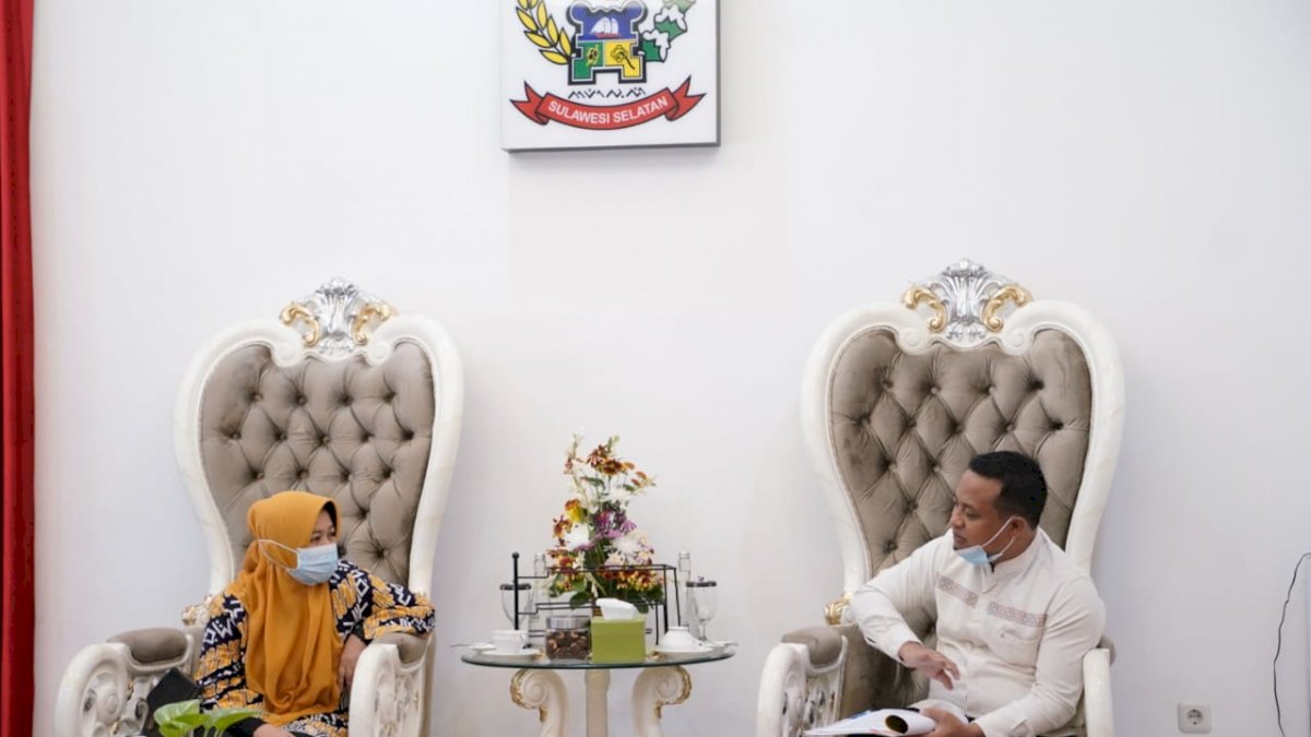 Bahas Mitigasi Kebencanaan, Wabup Sinjai Temui Wagub Sulsel