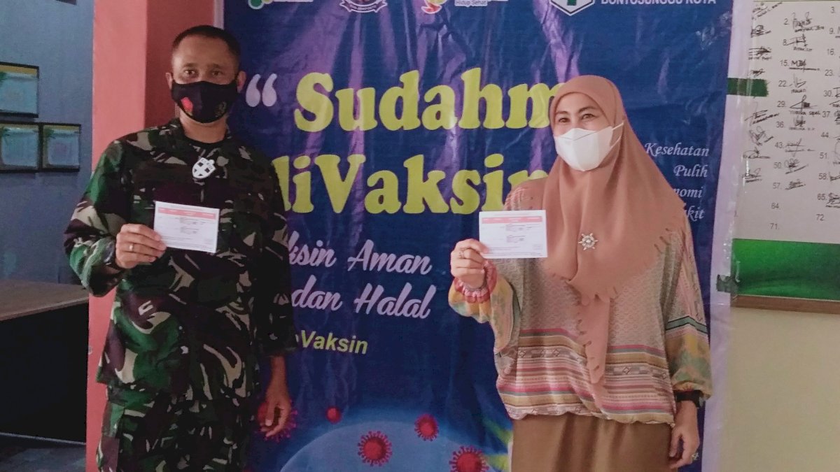 Tak Ada Efek Samping, Dandim 1425 Jeneponto Kembali Divaksin Covid-19