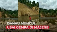 VIDEO: Heboh, Kemunculan Danau di Perbatasan Mamuju-Majene Usai Gempa Bumi