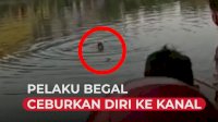 VIDEO: Hindari Amukan Warga, Begal di Makassar Ceburkan Diri ke Kanal