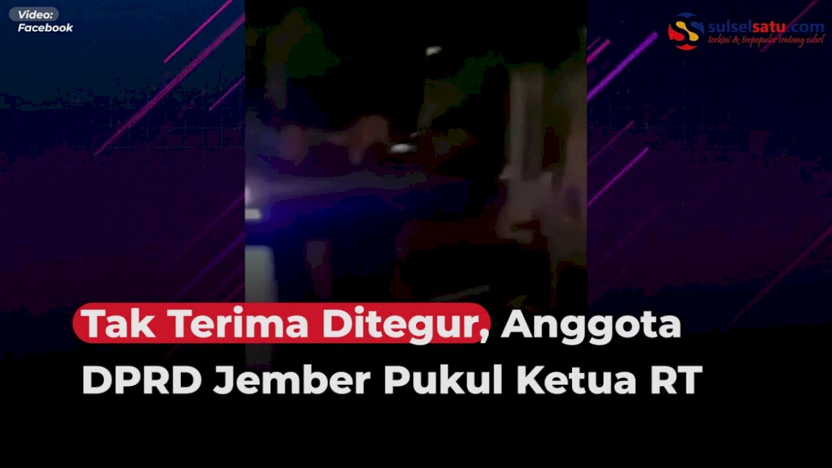 VIDEO: Tak Terima Ditegur, Anggota DPRD Jember Pukul Ketua RT