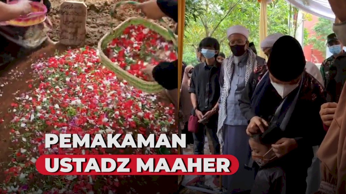 VIDEO: Suasana Pemakaman Ustadz Maaher
