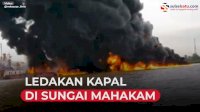 VIDEO: Detik-detik Ledakan Kapal di Mahakam, Terdengar Radius 500 Meter