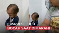 VIDEO: Lucu Banget, Bocah Ini Ngambek saat Dimarahi Ayahnya