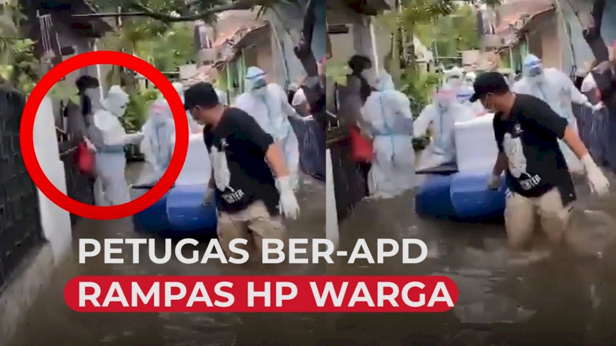VIDEO: Aksi Petugas Ber-APD Rampas HP Warga saat Evakuasi Jenazah Covid-19
