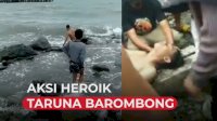 VIDEO: Aksi Heroik Taruna Barombong Selamatkan Pria yang Terseret Ombak