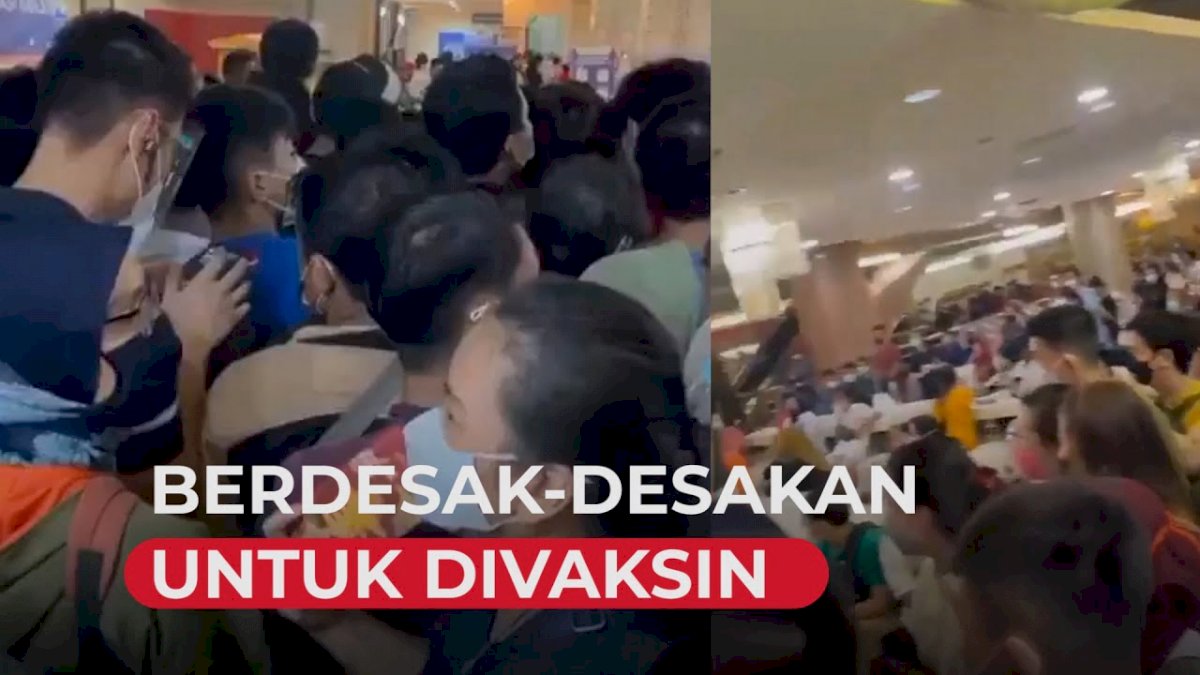 VIDEO:  Ratusan Pedagang di Tanah Abang Berdesak-desak untuk Divaksin