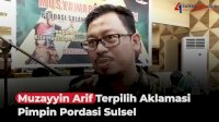 VIDEO: Muzayyin Arif Terpilih Aklamasi Pimpin Pordasi Sulsel