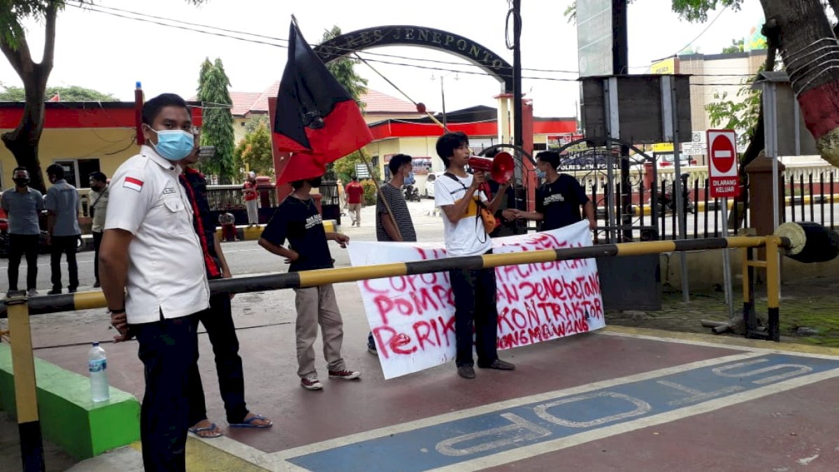 PAM Sulsel Gelar Unras di Kejari Jeneponto, Ini Tuntutannya